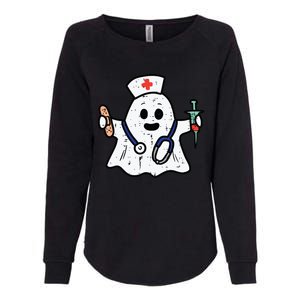 Nurse Ghost Scrub Top Halloween Costume For Nurses Women Rn Womens California Wash Sweatshirt