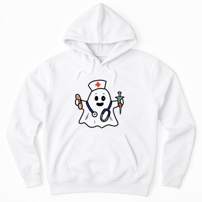 Nurse Ghost Scrub Top Halloween Costume For Nurses Women Rn Hoodie