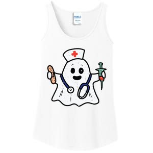 Nurse Ghost Scrub Top Halloween Costume For Nurses Women Rn Ladies Essential Tank