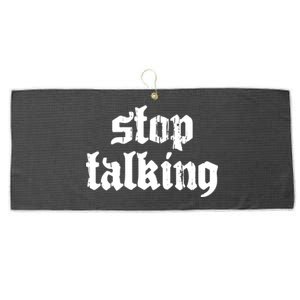 Nu Goth Stop Talking Dark Emo Gothic Meaningful Gift Large Microfiber Waffle Golf Towel