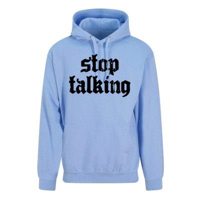 Nu Goth Stop Talking Dark Emo Gothic Meaningful Gift Unisex Surf Hoodie