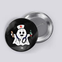 Nurse Ghost Scrub Halloween Costume For Nurses  RN Button