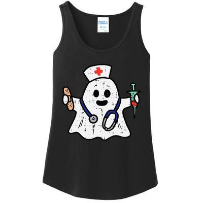 Nurse Ghost Scrub Halloween Costume For Nurses  RN Ladies Essential Tank