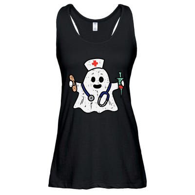 Nurse Ghost Scrub Halloween Costume For Nurses  RN Ladies Essential Flowy Tank