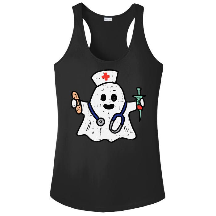 Nurse Ghost Scrub Halloween Costume For Nurses  RN Ladies PosiCharge Competitor Racerback Tank