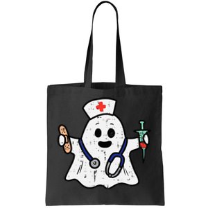 Nurse Ghost Scrub Halloween Costume For Nurses  RN Tote Bag