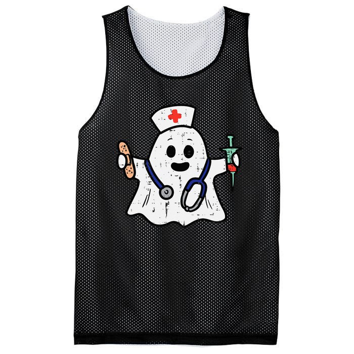 Nurse Ghost Scrub Halloween Costume For Nurses  RN Mesh Reversible Basketball Jersey Tank