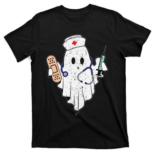 Nurse Ghost Scrub Top Halloween Costume For Nurses RN T-Shirt