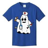 Nurse Ghost Scrub Cute Halloween Costume For Nurses RN Kids T-Shirt