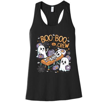 Nurse Ghost Skeleton Funny Boo Crew Halloween Women's Racerback Tank