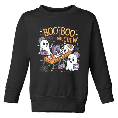 Nurse Ghost Skeleton Funny Boo Crew Halloween Toddler Sweatshirt