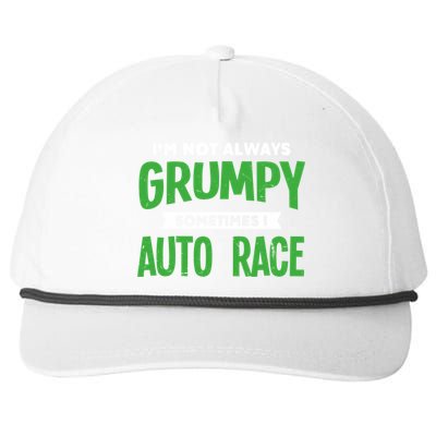 Not Grumpy Sometimes I Auto Race Funny Car Racing Humor Cute Gift Snapback Five-Panel Rope Hat