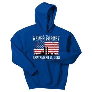 Never Get September 11 2001 Memorial Day American Flag Kids Hoodie