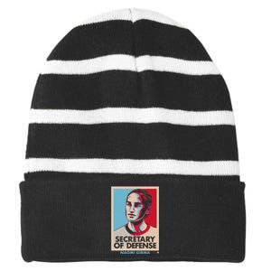 Naomi Girma Secretary Of Defense Usa Soccer Striped Beanie with Solid Band