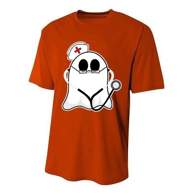 Nurse Ghost Scrub Top Halloween Costume For Nurses Rn Funny Gift Performance Sprint T-Shirt