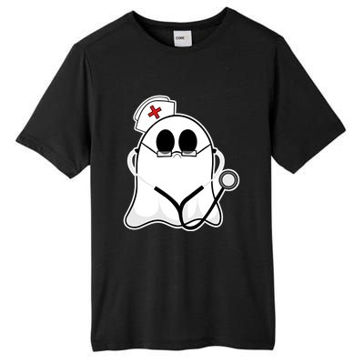 Nurse Ghost Scrub Top Halloween Costume For Nurses Rn Funny Gift Tall Fusion ChromaSoft Performance T-Shirt