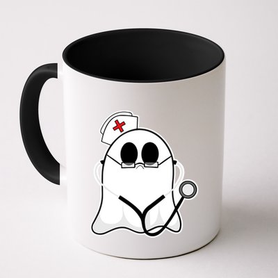 Nurse Ghost Scrub Top Halloween Costume For Nurses Rn Funny Gift Mug