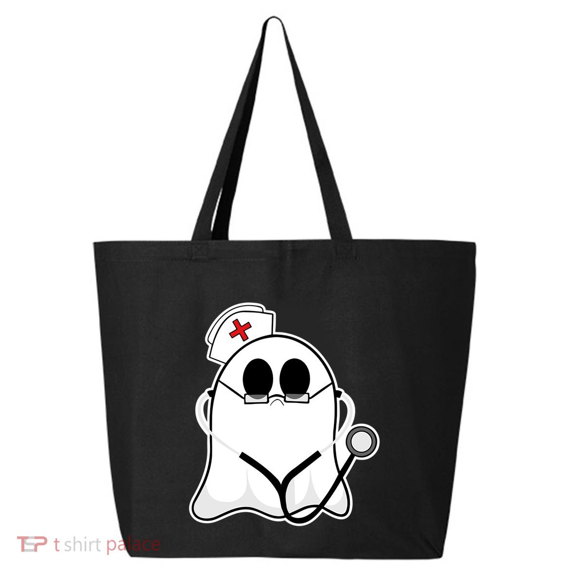 Nurse Ghost Scrub Top Halloween Costume For Nurses Rn Funny Gift 25L Jumbo Tote