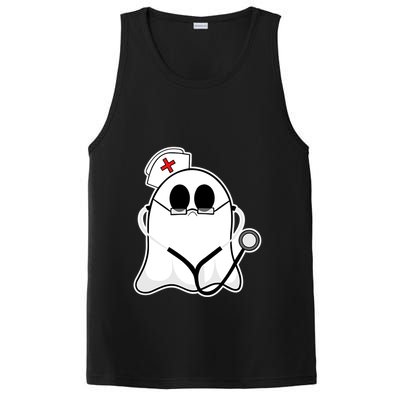 Nurse Ghost Scrub Top Halloween Costume For Nurses Rn Funny Gift PosiCharge Competitor Tank