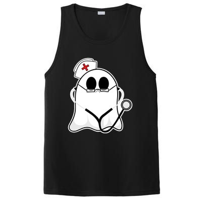 Nurse Ghost Scrub Top Halloween Costume For Nurses Rn Funny Gift PosiCharge Competitor Tank