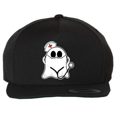 Nurse Ghost Scrub Top Halloween Costume For Nurses Rn Funny Gift Wool Snapback Cap