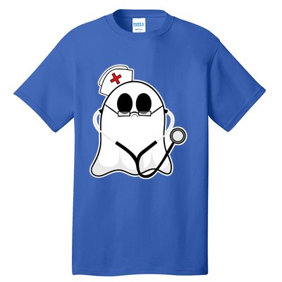 Nurse Ghost Scrub Top Halloween Costume For Nurses Rn Funny Gift Tall T-Shirt