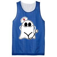 Nurse Ghost Scrub Top Halloween Costume For Nurses Rn Funny Gift Mesh Reversible Basketball Jersey Tank