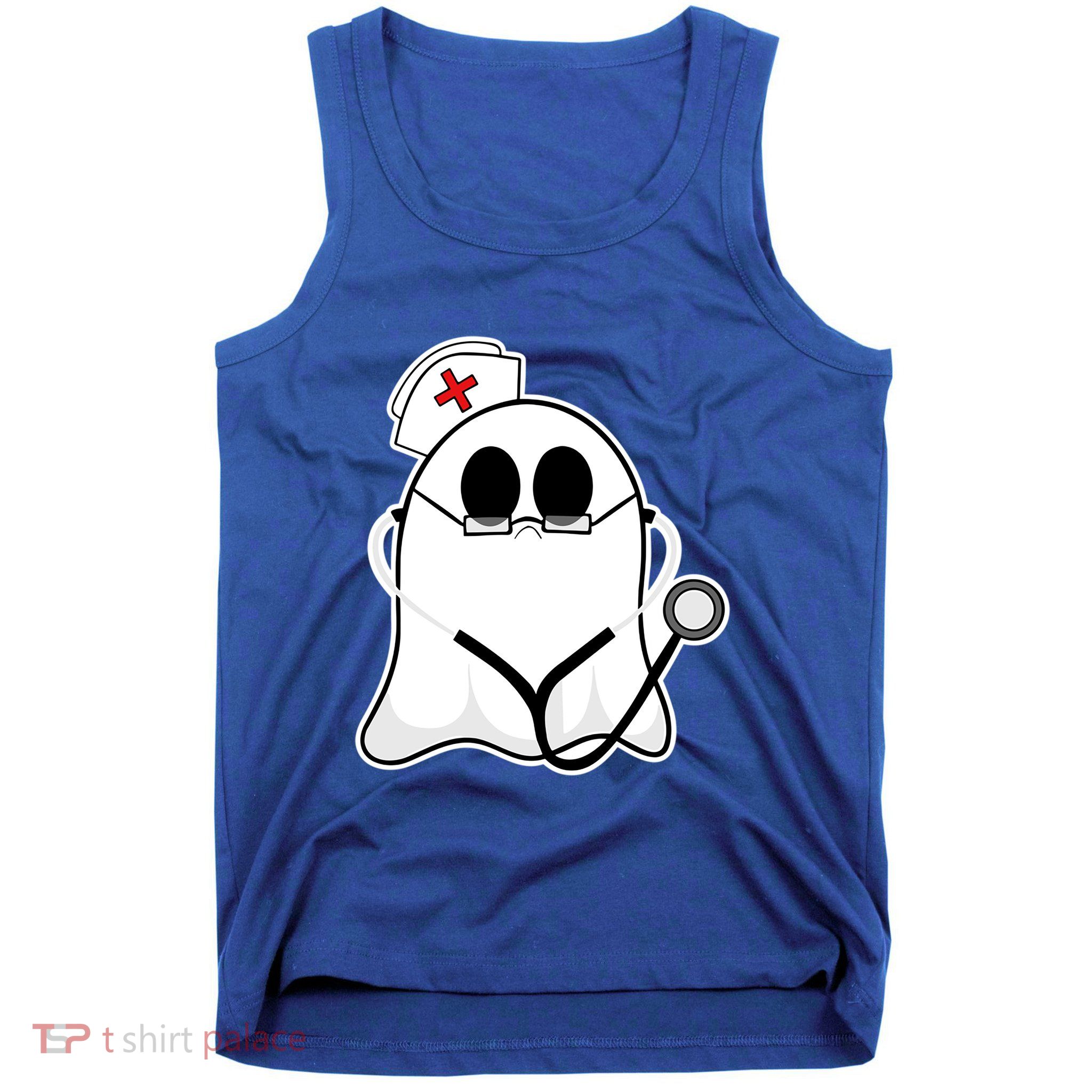 Nurse Ghost Scrub Top Halloween Costume For Nurses Rn Funny Gift Tank Top