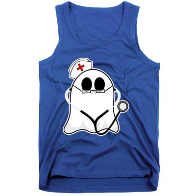 Nurse Ghost Scrub Top Halloween Costume For Nurses Rn Funny Gift Tank Top