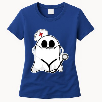 Nurse Ghost Scrub Top Halloween Costume For Nurses Rn Funny Gift Womens T-Shirt
