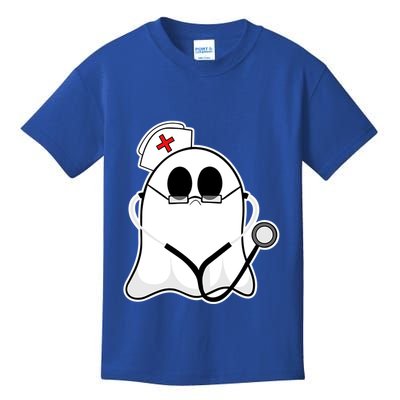 Nurse Ghost Scrub Top Halloween Costume For Nurses Rn Funny Gift Kids T-Shirt