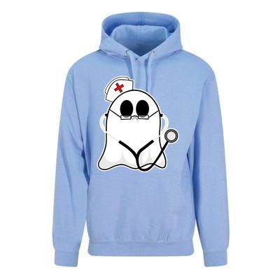 Nurse Ghost Scrub Top Halloween Costume For Nurses Rn Funny Gift Unisex Surf Hoodie