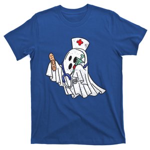 Nurse Ghost Scrub Top Halloween Costume For Nurses Rn Gift T-Shirt