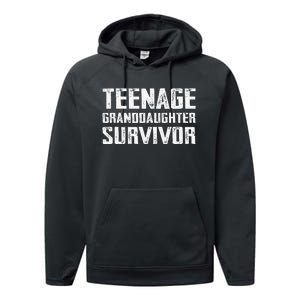 Nage Granddaughter Survivor Funny Nage Granddaughter Performance Fleece Hoodie