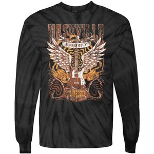 Nashville Guitarist Souvenir Music City Melodies Tie-Dye Long Sleeve Shirt