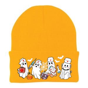 Nurse Ghost Scrub Nursing Halloween Costume For Nurses Gift Knit Cap Winter Beanie