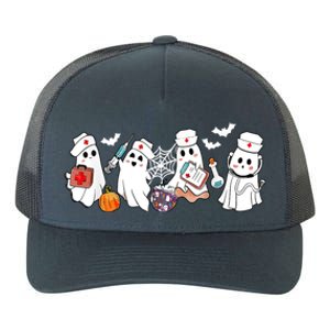 Nurse Ghost Scrub Nursing Halloween Costume For Nurses Gift Yupoong Adult 5-Panel Trucker Hat