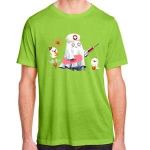 Nurse Ghost Scrub Top Halloween Costume Cna Nurses Rn Meaningful Gift Adult ChromaSoft Performance T-Shirt