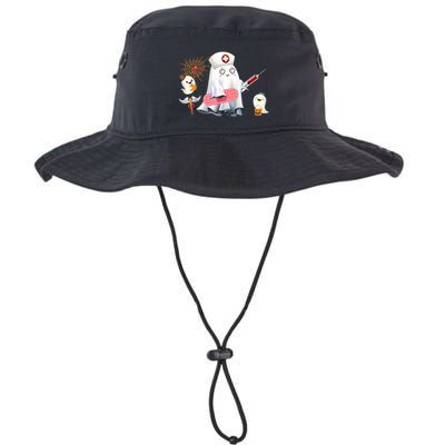 Nurse Ghost Scrub Top Halloween Costume Cna Nurses Rn Meaningful Gift Bucket Hat