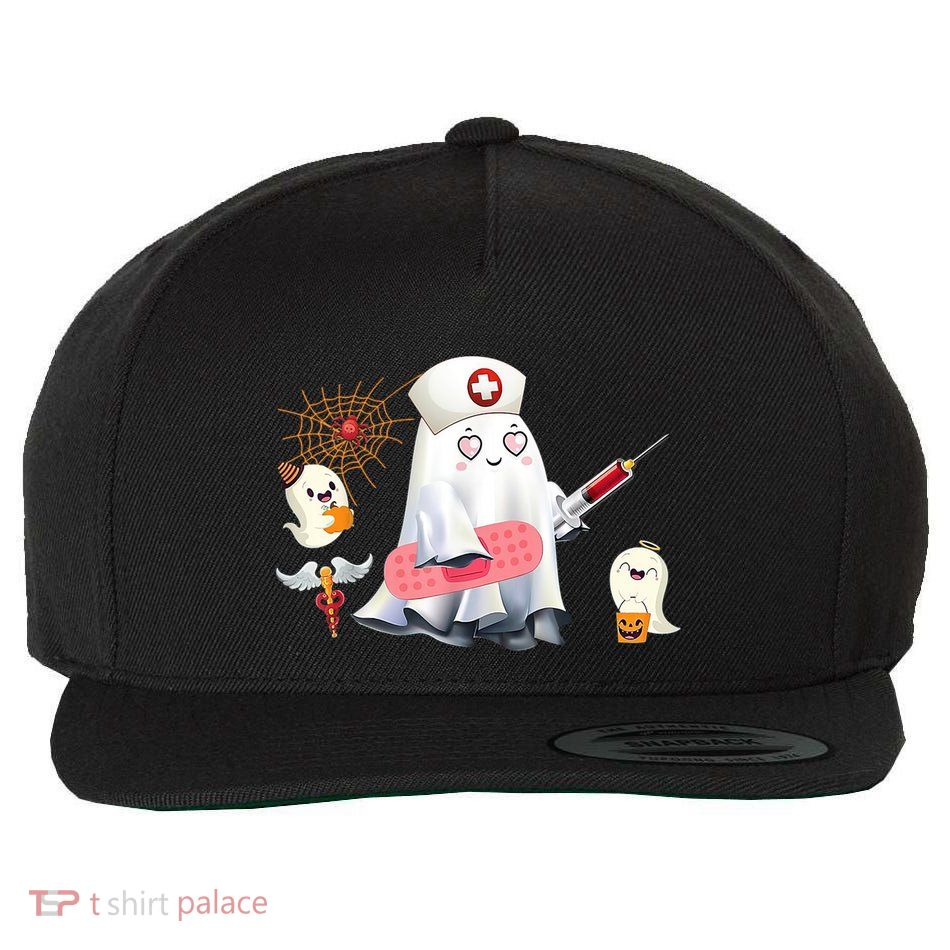 Nurse Ghost Scrub Top Halloween Costume Cna Nurses Rn Meaningful Gift Wool Snapback Cap