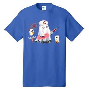 Nurse Ghost Scrub Top Halloween Costume Cna Nurses Rn Meaningful Gift Tall T-Shirt