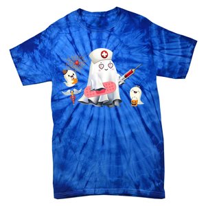 Nurse Ghost Scrub Top Halloween Costume Cna Nurses Rn Meaningful Gift Tie-Dye T-Shirt