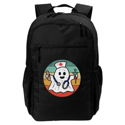 Nurse Ghost Scrub Top Halloween Costume For Nurses Rn Meaningful Gift Backpack
