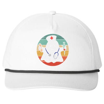 Nurse Ghost Scrub Top Halloween Costume For Nurses Rn Meaningful Gift Snapback Five-Panel Rope Hat