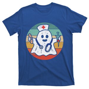 Nurse Ghost Scrub Top Halloween Costume For Nurses Rn Meaningful Gift T-Shirt