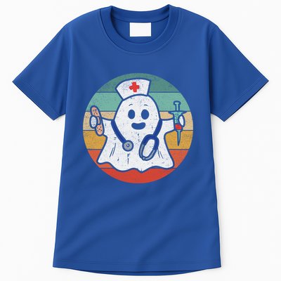 Nurse Ghost Scrub Top Halloween Costume For Nurses Rn Meaningful Gift Tall T-Shirt