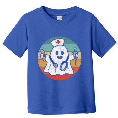 Nurse Ghost Scrub Top Halloween Costume For Nurses Rn Meaningful Gift Toddler T-Shirt