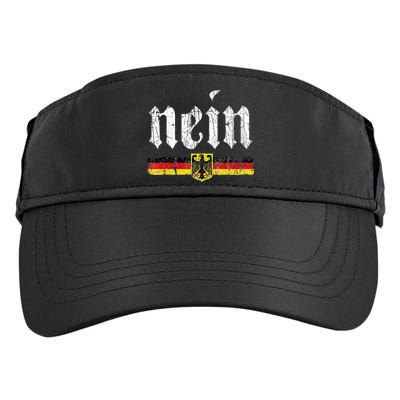 Nein German Saying No Funny Germany Oktoberfest Vintage Adult Drive Performance Visor