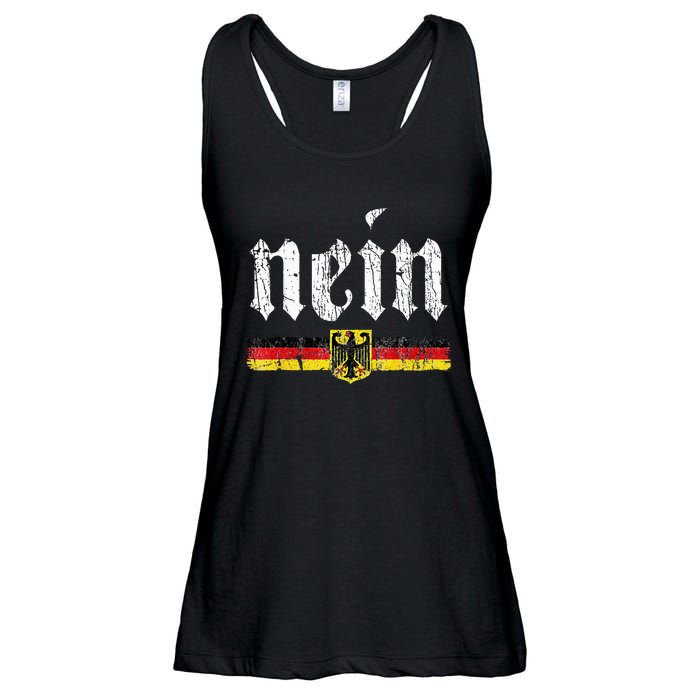 Nein German Saying No Funny Germany Oktoberfest Vintage Ladies Essential Flowy Tank