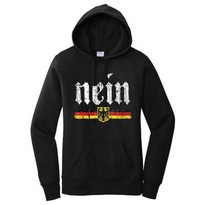 Nein German Saying No Funny Germany Oktoberfest Vintage Women's Pullover Hoodie